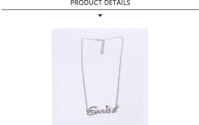 Fashion Jewelry Alloy Pendant Necklace with Smile