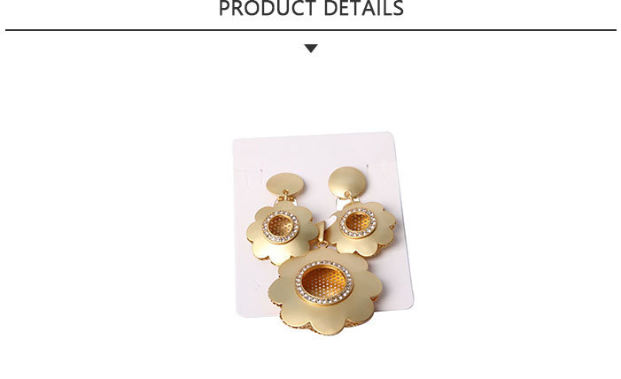 Good Quality Fashion Gold Plating Flower Jewelry Set