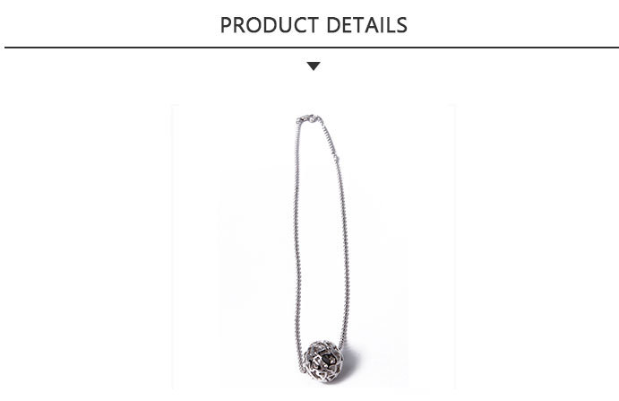 Year Fashion Jewellery Woven Ball Pendant Silver Necklace