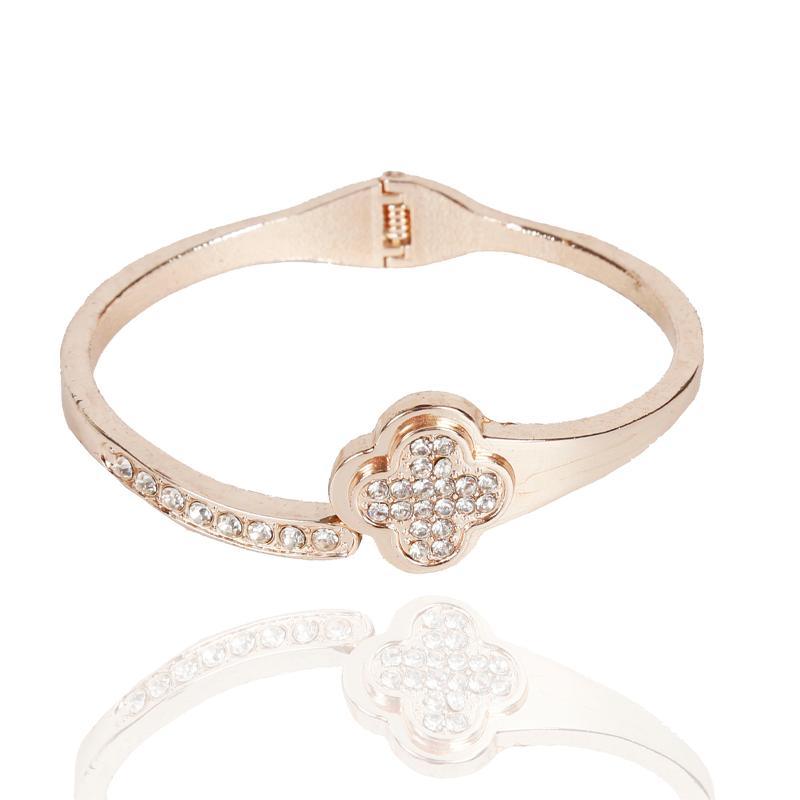 Cloud Shaped Diamond Rose Gold Bracelet