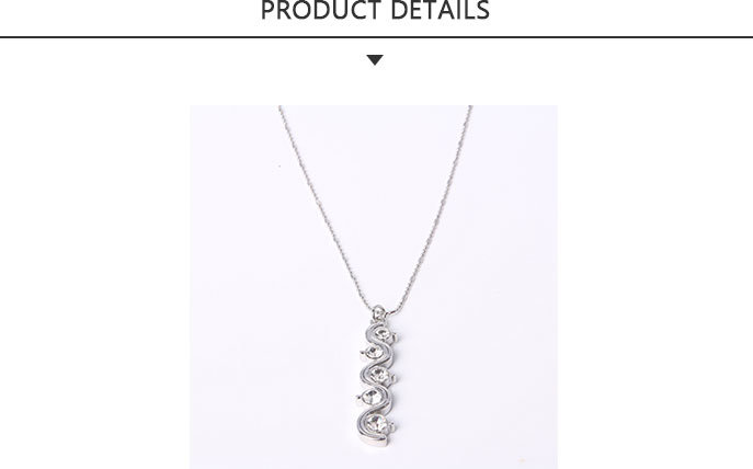 Wholesale Fashion jewelry Pendant Necklace with Rhinestone