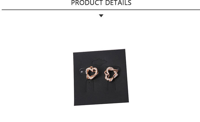 Lightweight Fashion Jewelry Gold Heart Earring