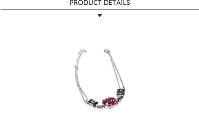New Style Fashion Jewelry Silver Bracelet with Three Rhinestones