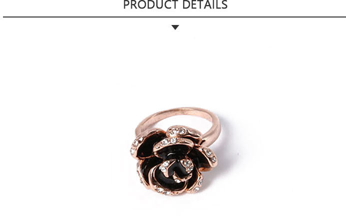 New Style Fashion Jewelry Black Rose Gold Ring