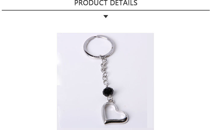 Simple Keychain with Black Diamonds