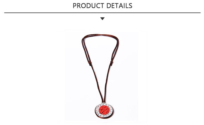 Fashion Jewelry Beaded Red Pendant Necklace
