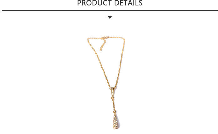 Popular Fashion Jewelry Gold Long Pendant Necklace