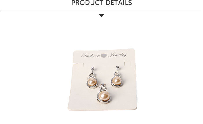 Year Fashion Pearl Jewelry Set with Rhinestone