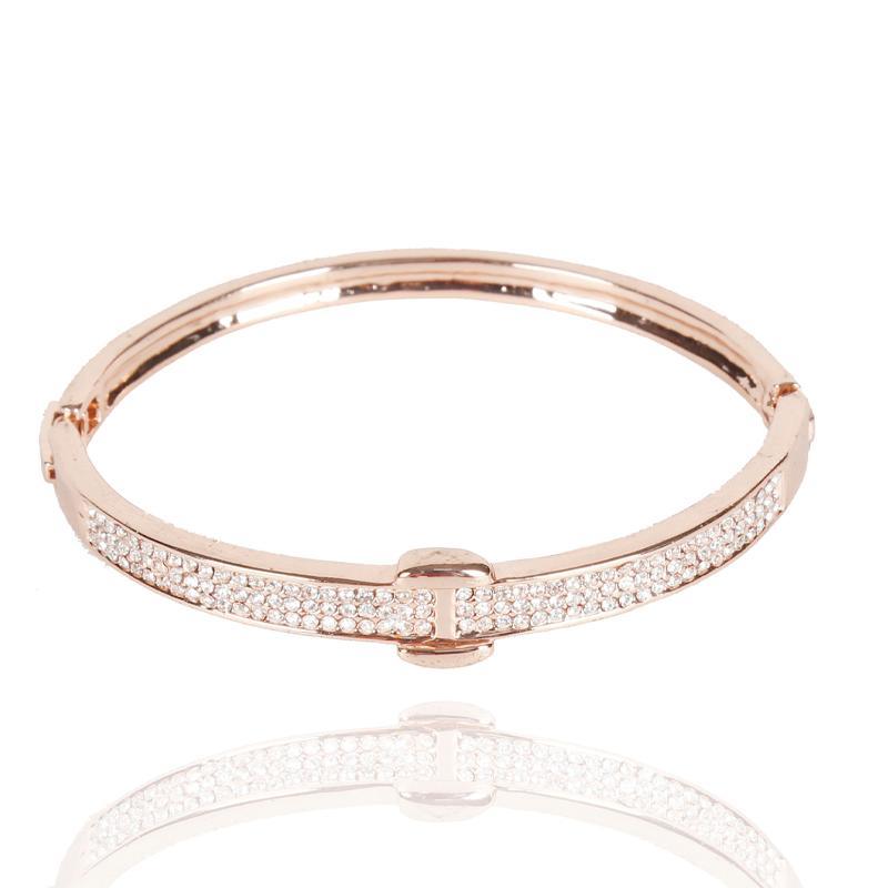 Luxury Stylish Diamond Rose Gold Bangle