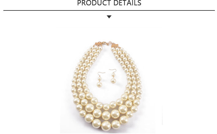 Best Price Fashion Peal Bead Necklace Jewelry Set