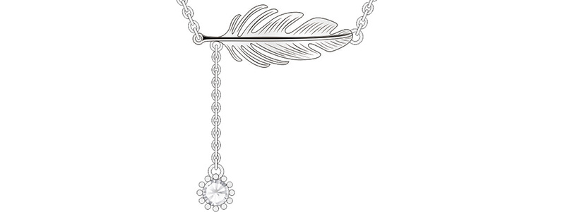 Elegant Goddess Feather Design Jewelry Set for Women