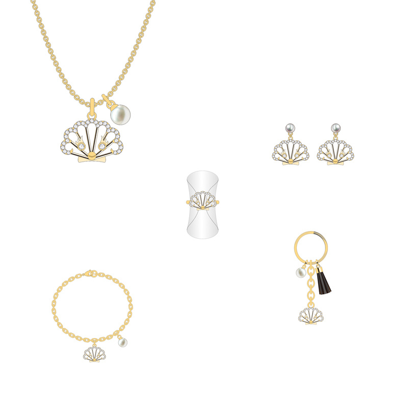 New Product Ocean Series Cute Shell Shape Jewelry Set