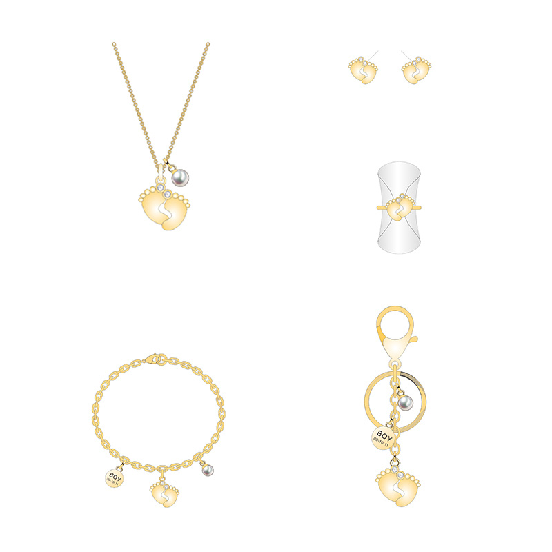 Super Selling Exclusive Custom Golden Feet Jewelry Set