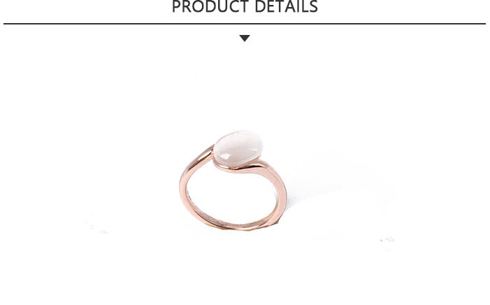 Newest Design Fashion Jewelry Rose Gold Ring with White Rhinestone
