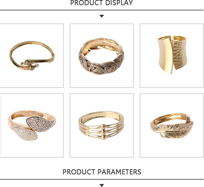 Hot Sale Fashion Gold Plated Bangle with Cutout Design