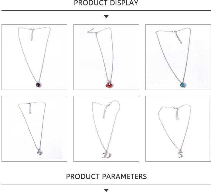 Wholesale Fashion Jewelry Silver Letter S Pendant Necklace