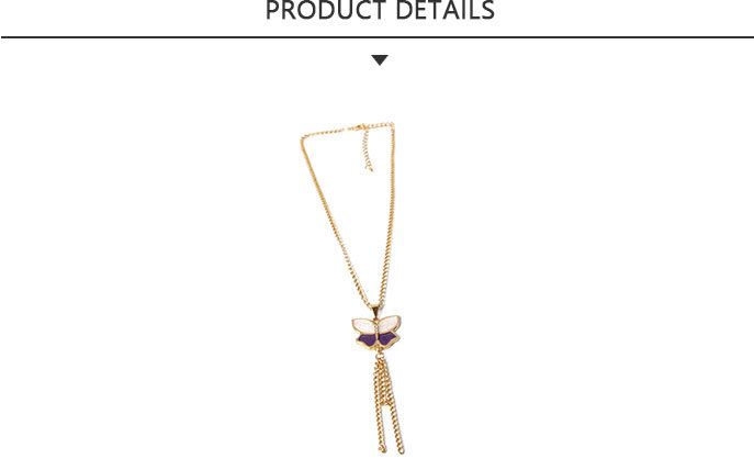 Newest Design Fashion Jewelry Gold Butterfly Pendant Necklace