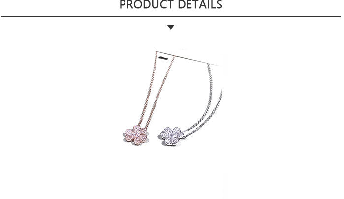 Fancy Fashion Jewelry Clover Petals Pendant Necklace