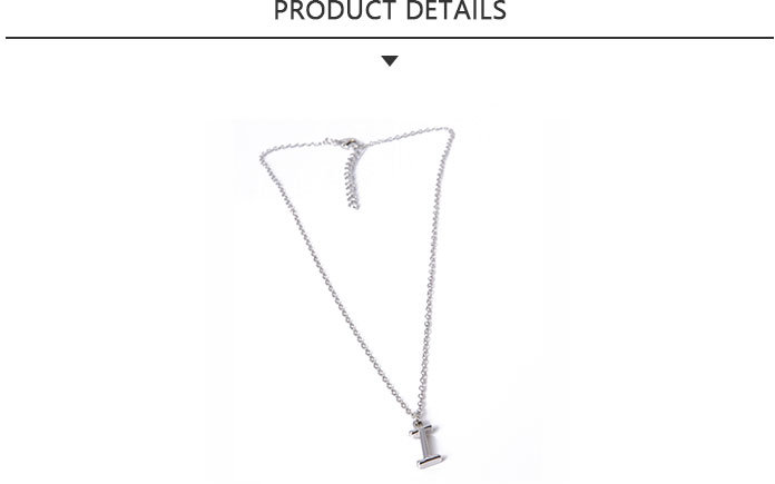 Hotsales Fashion Jewelry Silver I Letter Pendant Necklace