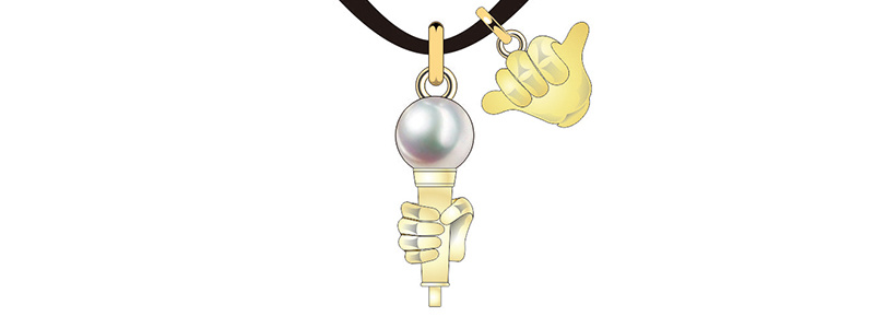 Rising Star Creative Gold Microphone Jewelry Set