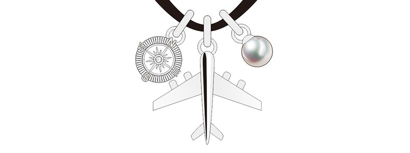 Summer Fashion Silver Airplane Model Pattern Jewelry Set