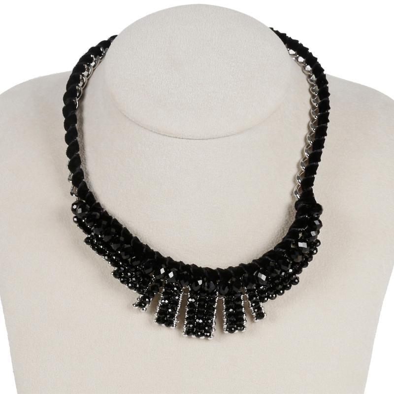 Exaggerated Luxury Diamond Pearl Necklace