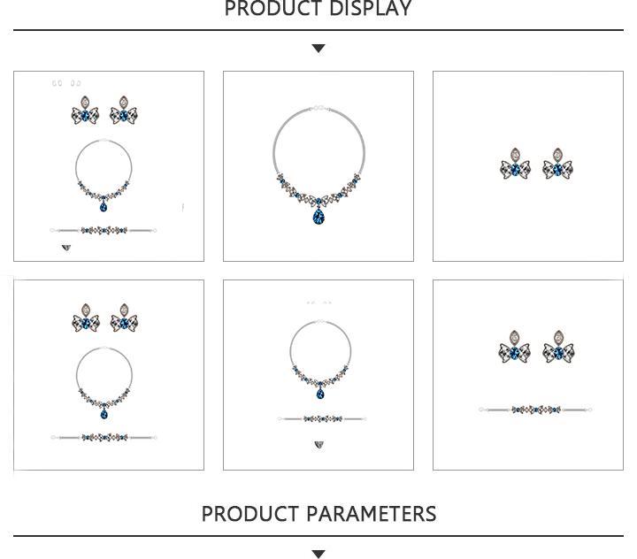 The Latest Silver Jewelry Set with Sapphire