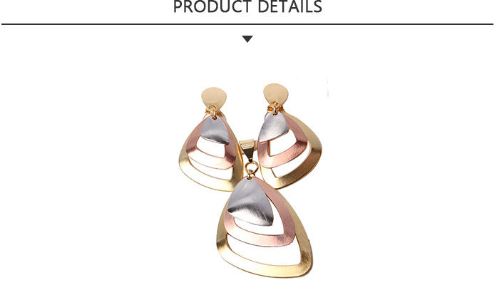 Year Fashion Gold Plating Irregular Shape Jewelry Set