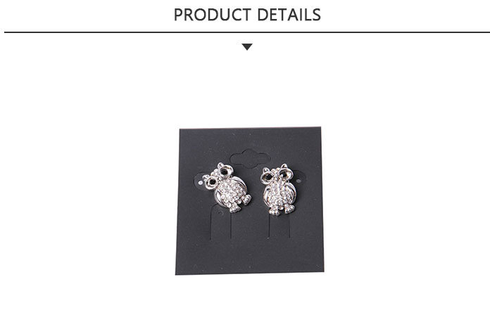 Fashion Jewelry Earring with Rhinestones Rhodium Plated