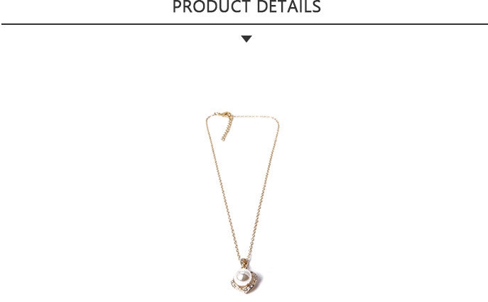 Hot Sale Fashion Jewelry Gold Big Pearl Pendant Necklace