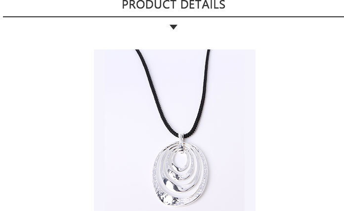 Quality Most Popular Fashion Jewelry Silver Pendant Rope Necklace