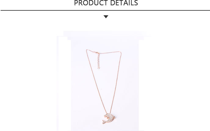 Best Sale Fashion Jewelry Dolphin Gold Pendant Necklace