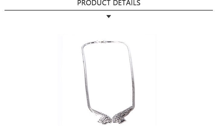 Promotional Fashion Jewelry Silver Wing Pendant Necklace