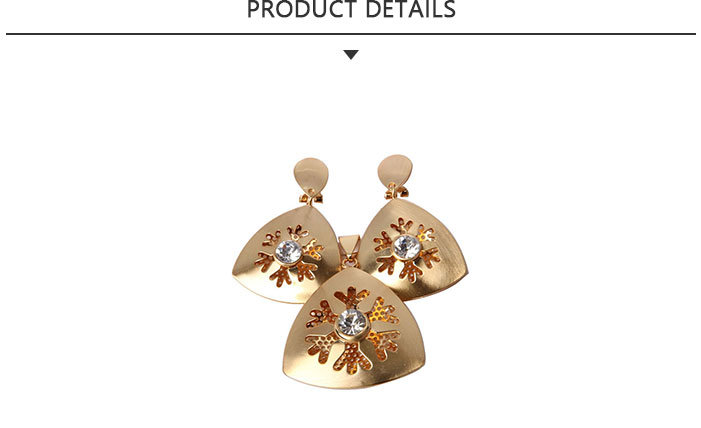 New Design Fashion Gold Plating Snowflake Jewelry Set