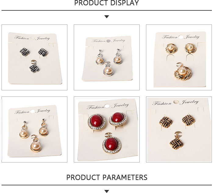 Fashion Gold Plating Jewelry Set with Red Rhinestone