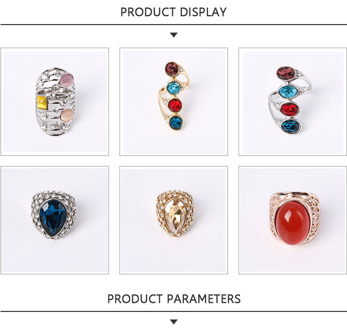 Wholesale Fashion Jewelry Ring with Cat Eye Rhinestones Stones