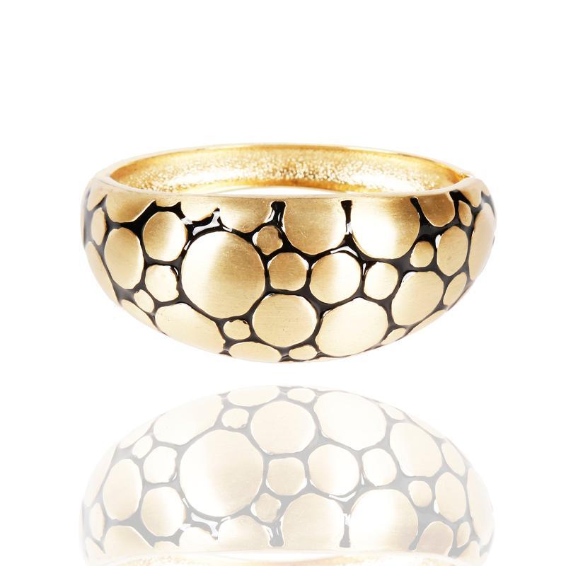 Snake Carved Noble Gold Bracelet Bangle