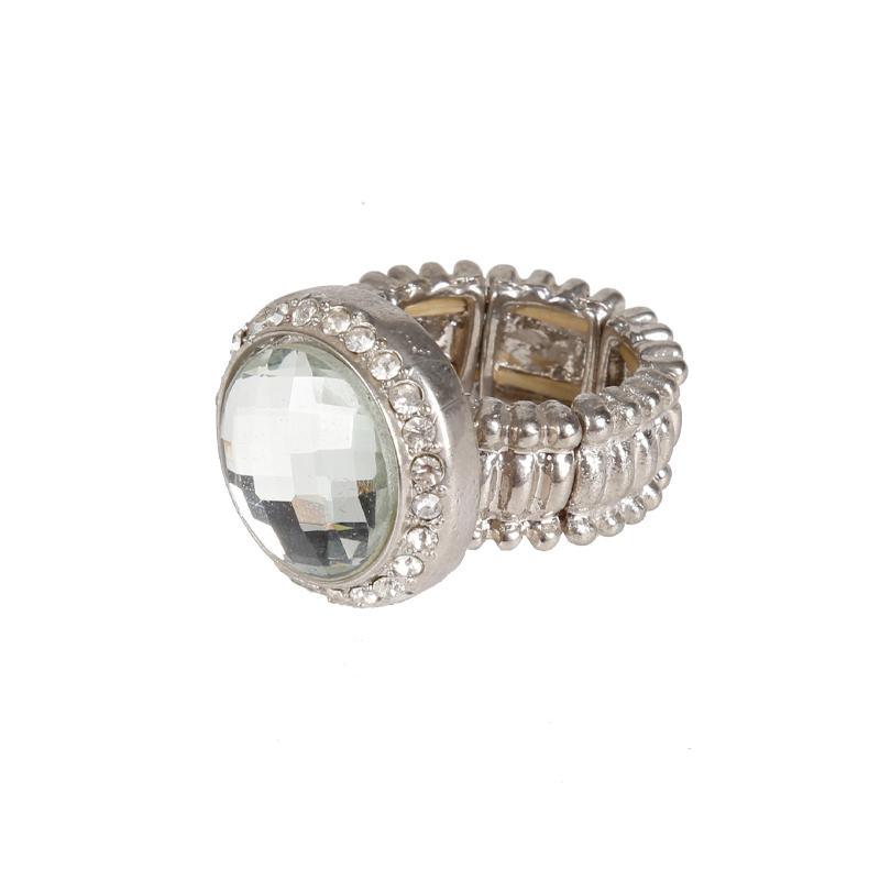 Chain Design Diamond Simple Silver Ring