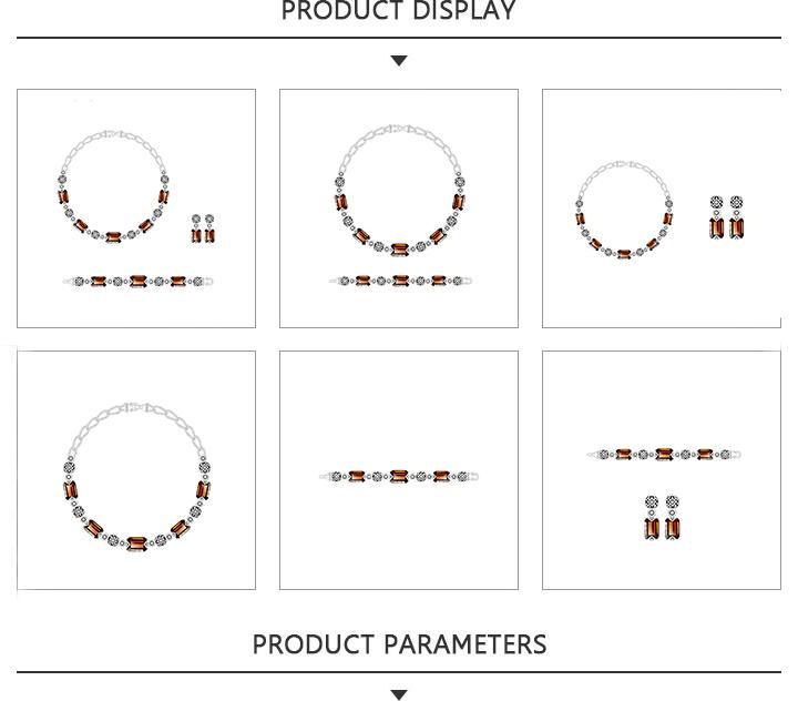 Popular Silver Jewelry Set with Rubies