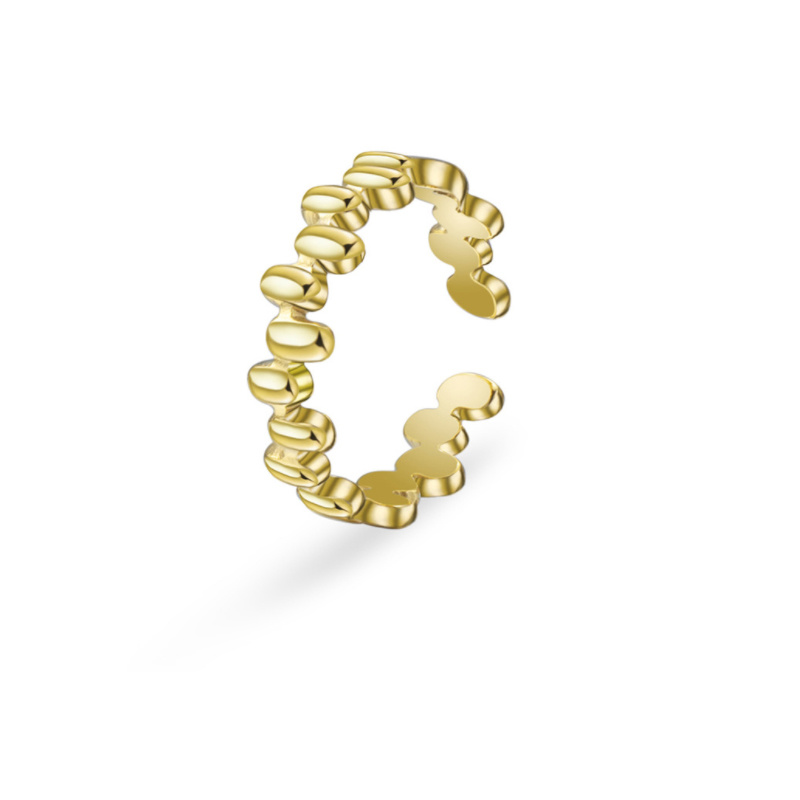 Irregular Geometry Titanium Steel Ring Female Retro Niche Design Exquisite Stainless Steel Ring