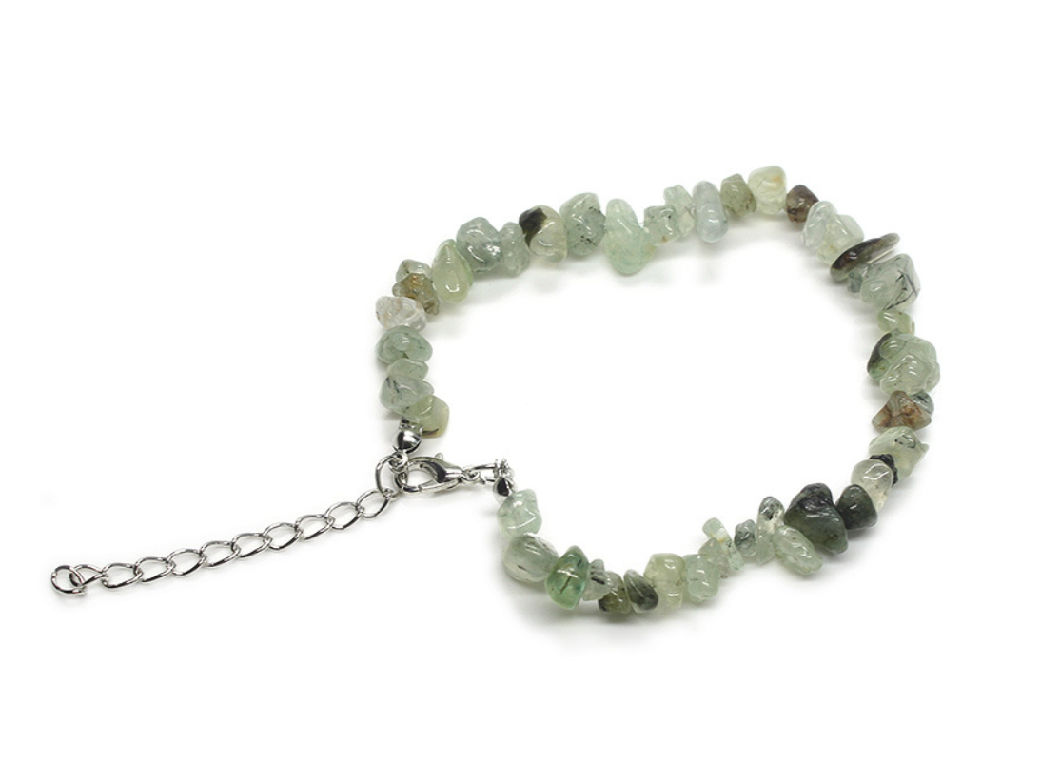 Natural Fluorite Bracelet Crushed Stone Bracelet for Women Sweet Colored Irregular Crystal Jewelry