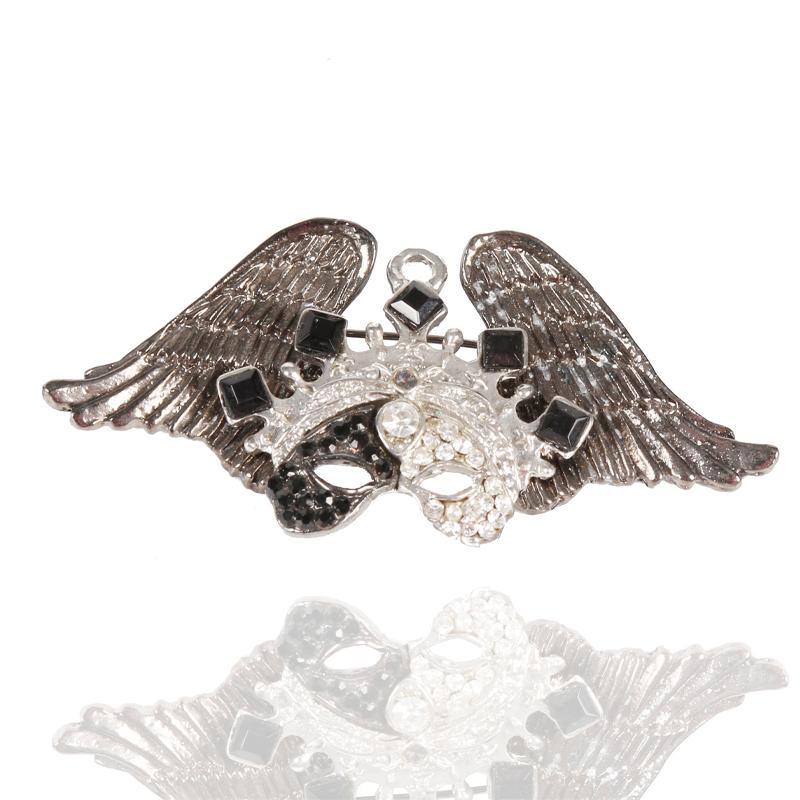 Gothic Style Dark Noble Gem Diamond Brooch