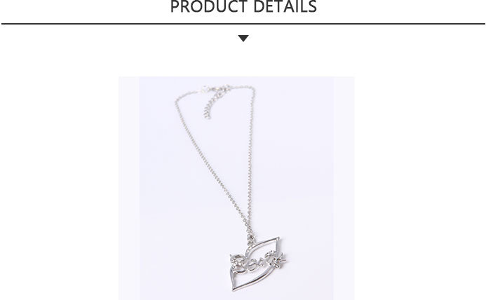 Hot Sale Fashion Jewelry Mouth Shape Silver Pendant Necklace