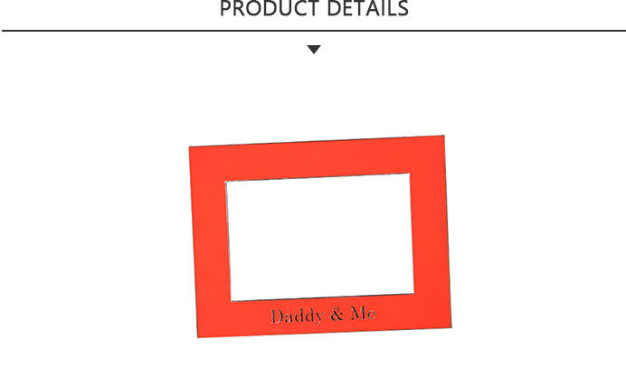 Simple Red Photo Frame with Dad and Me