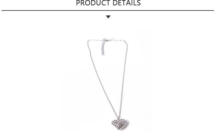 Best Price Fashion Jewelry Heart-Shaped Hollow Silver Pendant Necklace