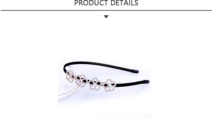 Fashion Headband Decorate with Flower with Rhinestones