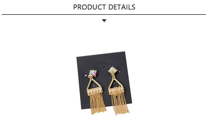 Ingenious Fashion Jewelry Gold Tassel Earring