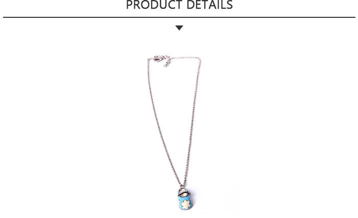 Personalized Fashion Jewelry Blue Shoes Shape Pendant Necklace