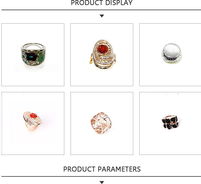 Good Quality Fashion Imitation Jewelry Ring with Flower Rhinestones