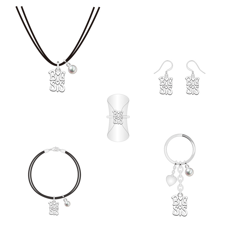 New Sale Square Letters Stitching Jewelry Set